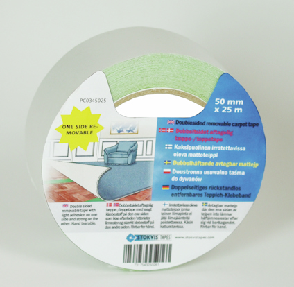 DUBBELHÄFTANDE TEJP, HÖG/LÅG 50 MM X 25 M