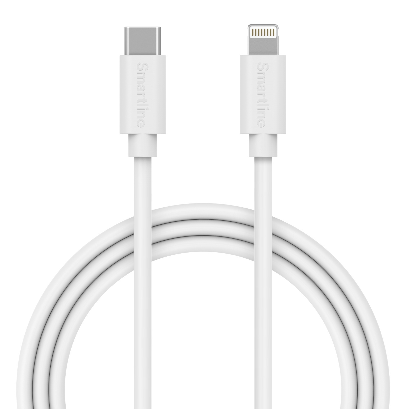 LADDKABEL LIGHTNING-USB-C VIT FÖR IPHONE/IPAD - Smartline