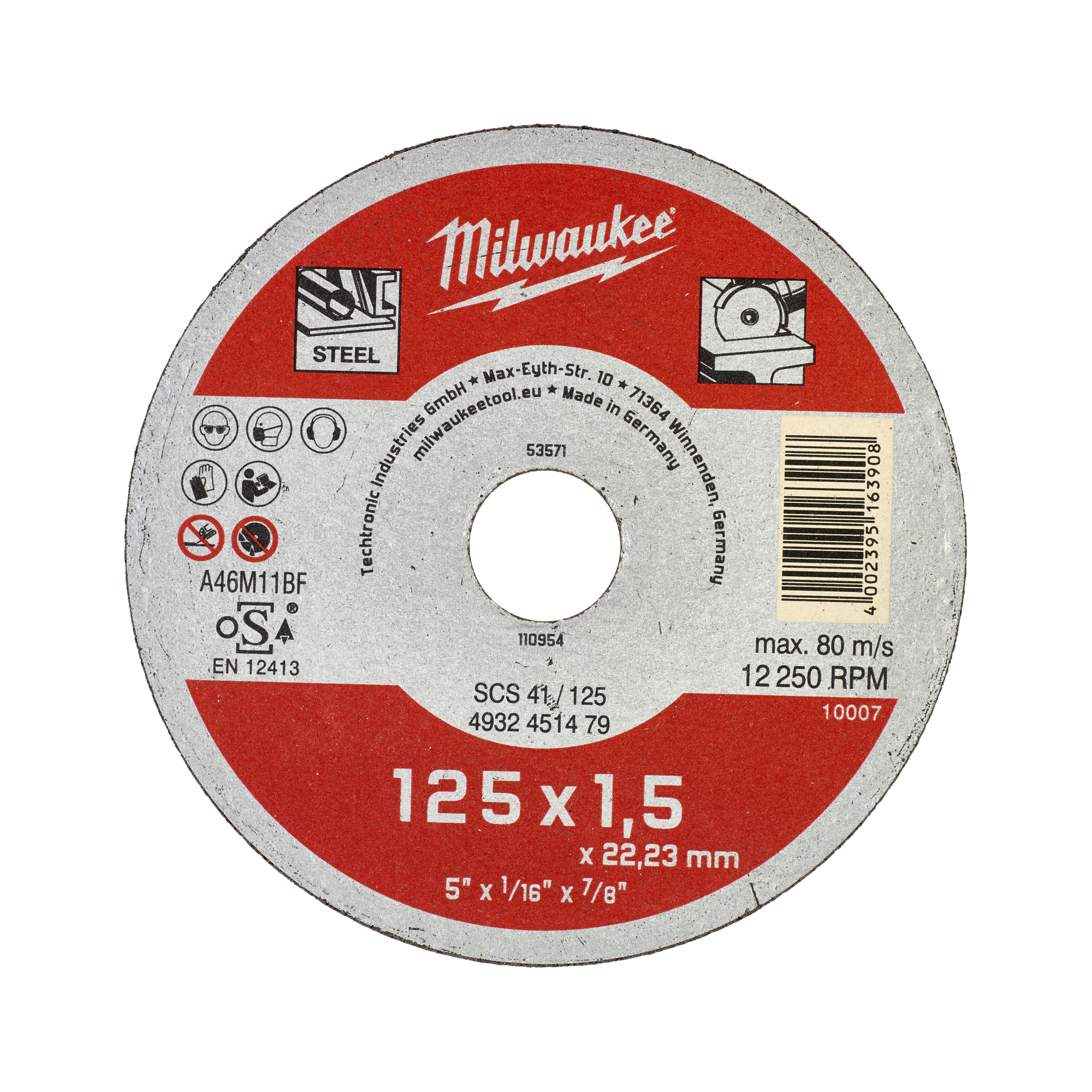 KAPSKIVA STD 125X1,5 MM - Milwaukee