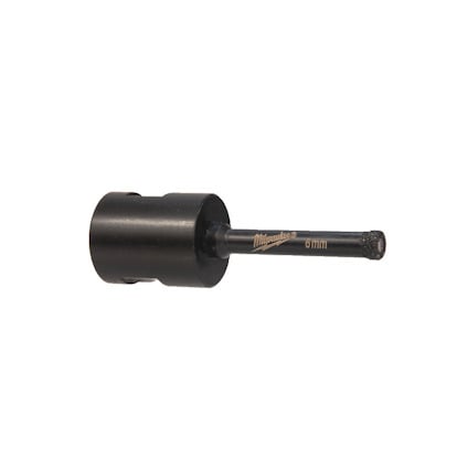 Diamantborr med M14-gänga och svart yta, texten "Milwaukee 6 mm" synlig på skaftet.