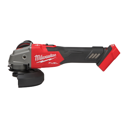 Röd och grå vinkelslip med logotypen "Milwaukee FUEL".