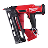 Röd och svart dyckertpistol med märket "Milwaukee Fuel" på sidan.