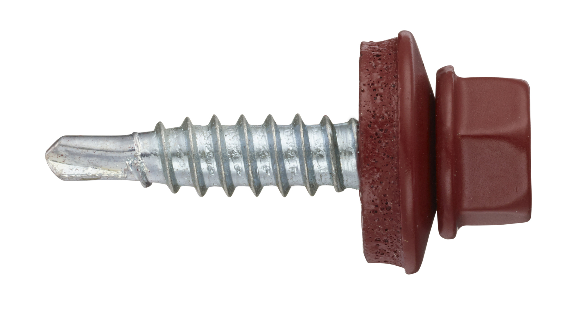 ÖVERLAPPSKRUV STÅL PLASTASK 4,8X23 UTV MÖRKRÖD 100ST - Väst Svensk Byggskruv