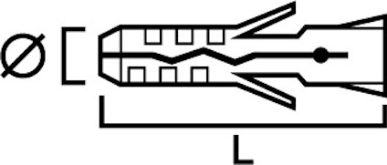 NYLONPLUGG 10X50MM 50ST
