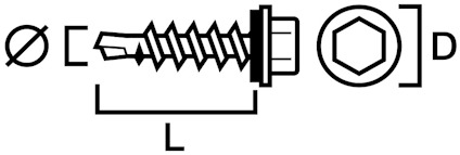 FARMARSKRUV SVART RAL9005