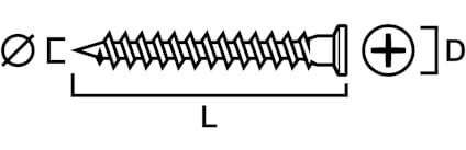 GIPSSKRUV ELFÖRZINKAD 5,2X38