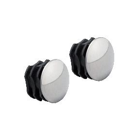 ÄNDPLUGG FÖR KLÄDSTÅNG 2-PACK KROM - ELFA