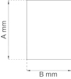 Rektangel med måttangivelser A mm vertikalt och B mm horisontellt.