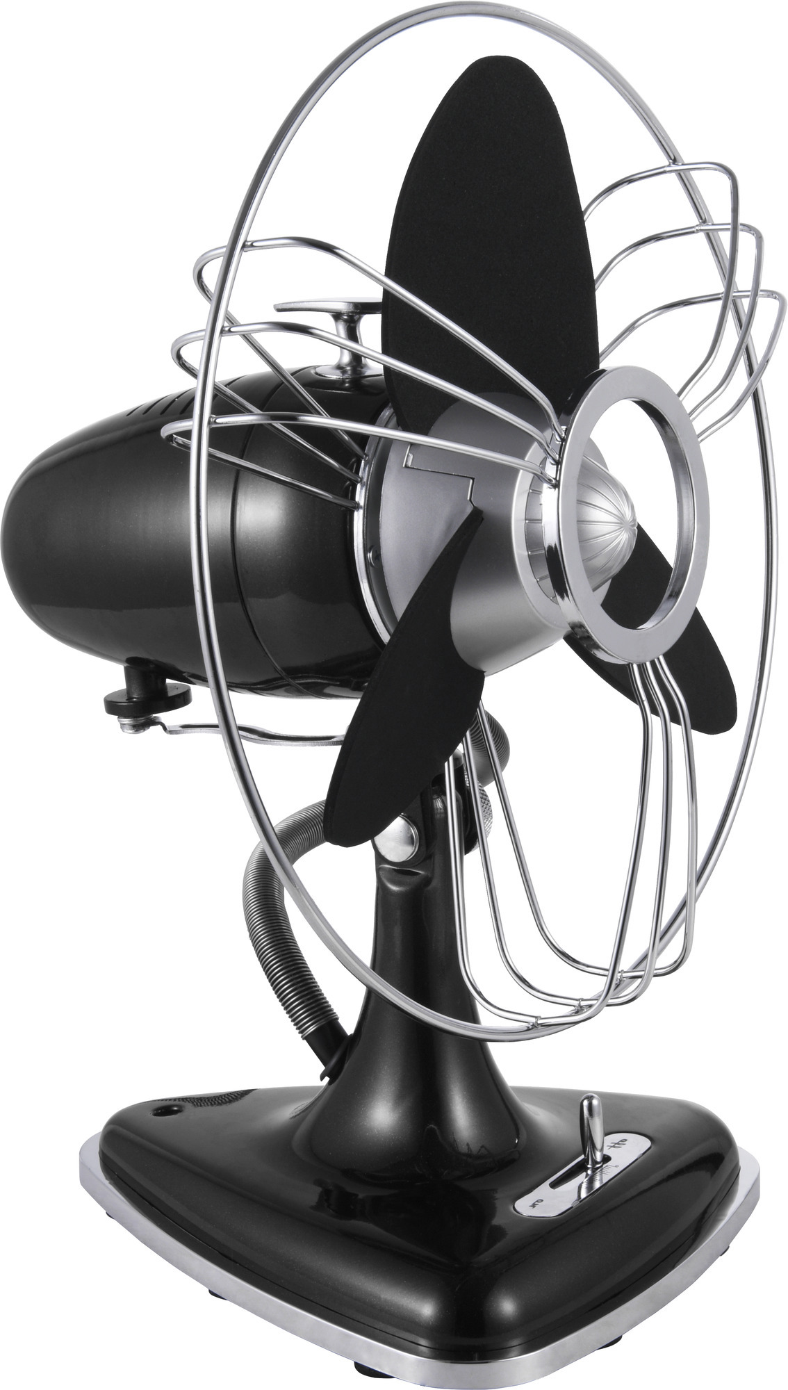 KALLUFTSFLÄKT RETRO SVART OSCILLERANDE 12" 300MM - Gelia