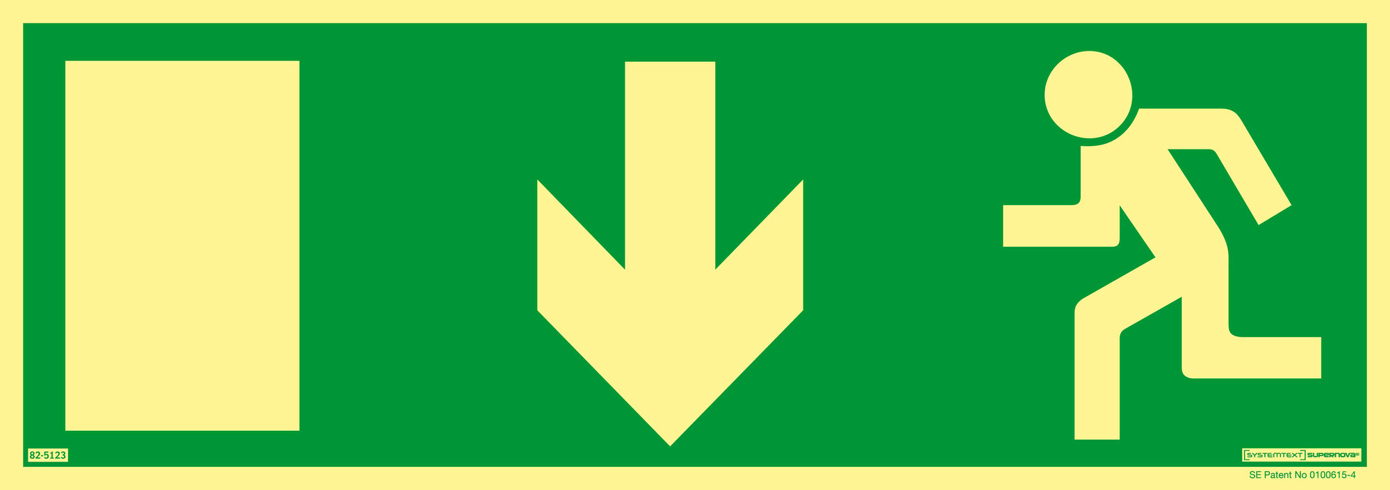 FÄRGEFTERLYSANDE "UTRYMNINGSSKYLTAR AFS" SUPERNOVA® - Systemtext