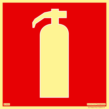 SKYLT "BRANDREDSKAP" 82-4501 210X210MM SUPERNOVA