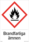 SKYLT "BRANDFARLIGA ÄMNEN" 33-1314 210X297MM HÅRDPLAST
