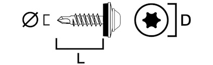 VINDSKIVESKRUV RFR 410 SVART
