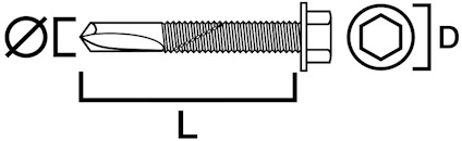 FASADSKRUV GT12 ELFÖRZINKAD